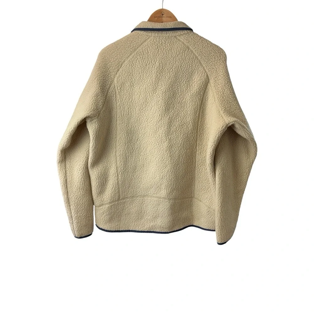 Mens PATAGONIA‎ Retro Pile El Cap Khaki Full Zip Fleece Sweater Jacket L